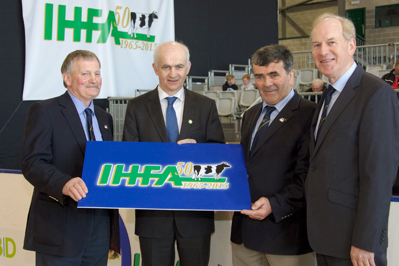 Richard Whelan, Chairman IHFA; Eddie Downey, President IFA; Tom Murphy, President IHFA; Charles Gallagher, CE IHFA; pictured at the launch of IHFA's 50th Anniversary year celebrations.